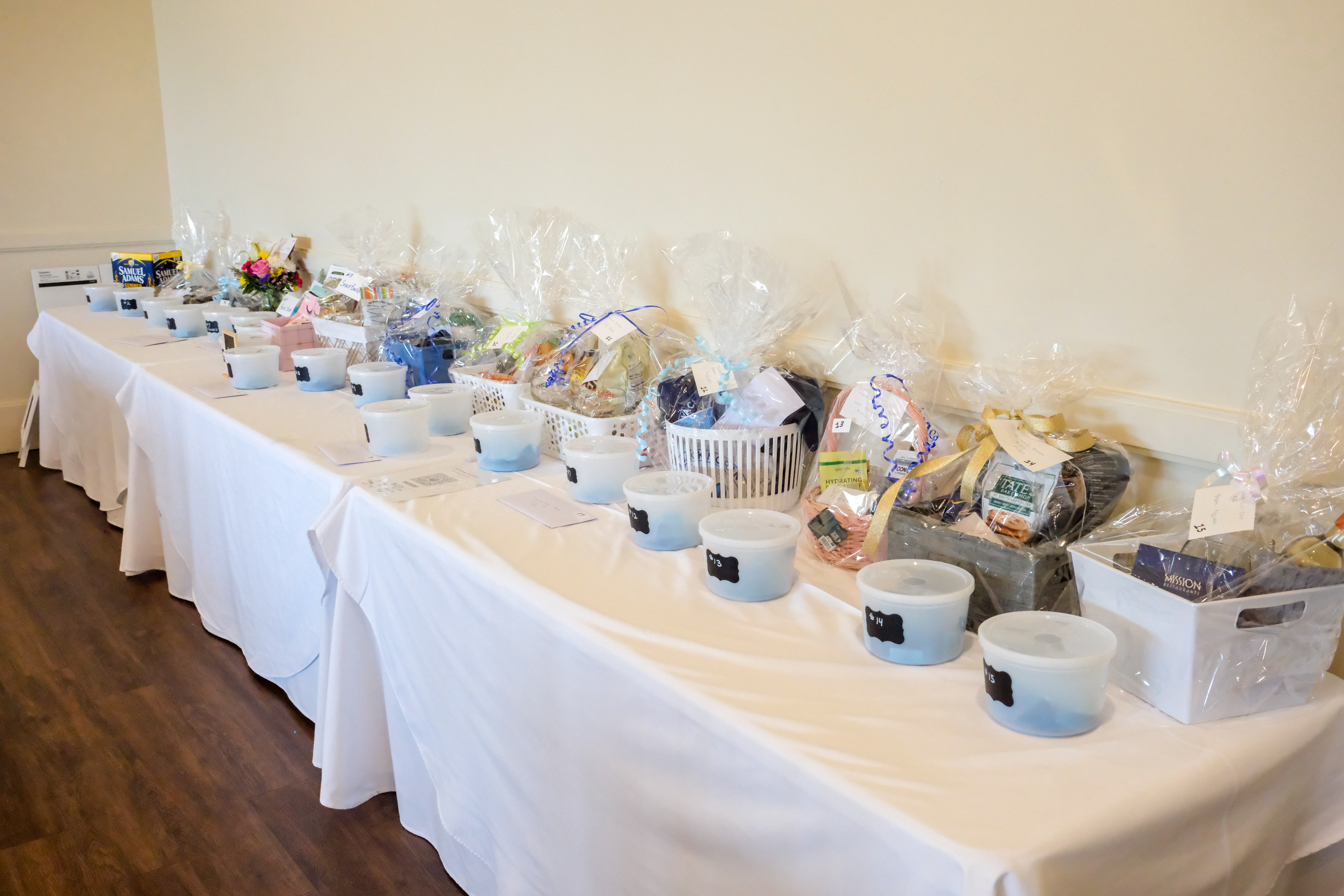 boys checking raffle tickets